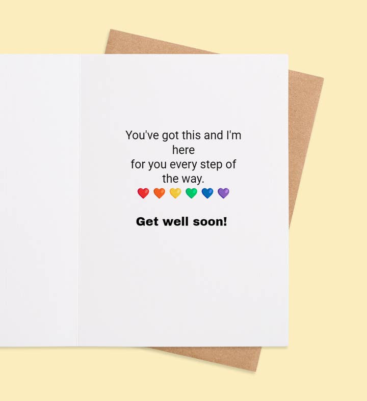 Radiant Recovery Ripple Get Well Greeting Card Inside Image