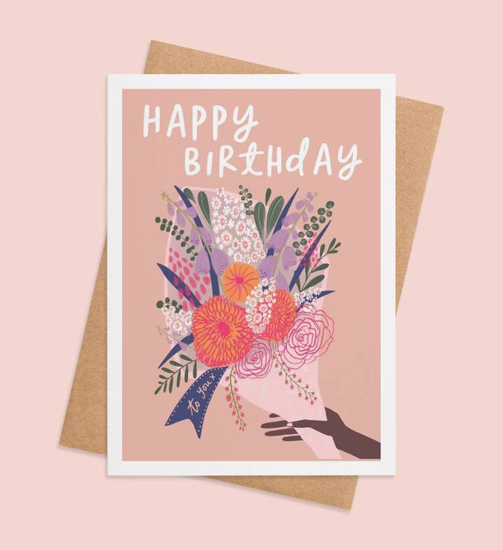 Blossoms Of Joy Birthday Greeting Card Image