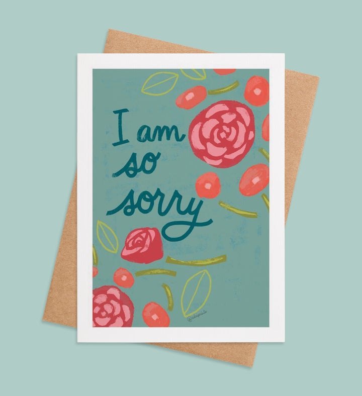 Petals Of Apology Sympathy Greeting Card Image