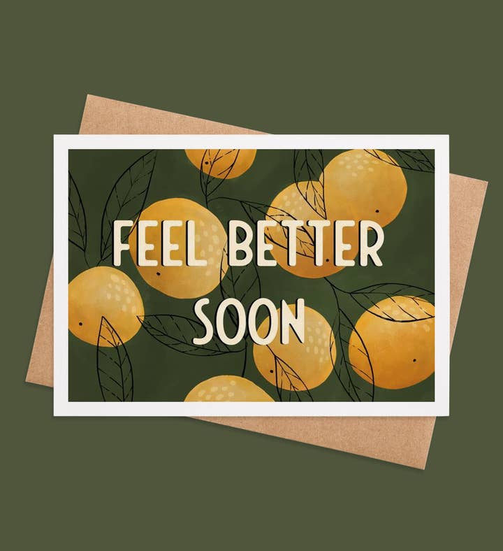 Citrus Comfort Wishes Get Well Greeting Card Image