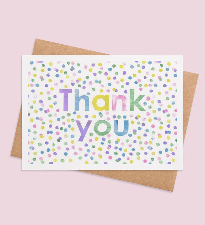 Colorful Gratitude Thank You Greeting Card Image