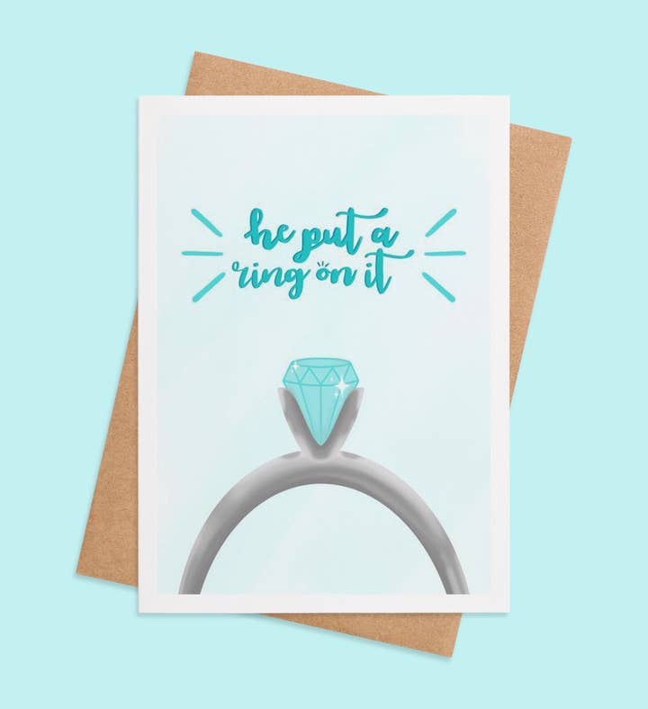 Ring Of Endless Love Engagement Greeting Card Image