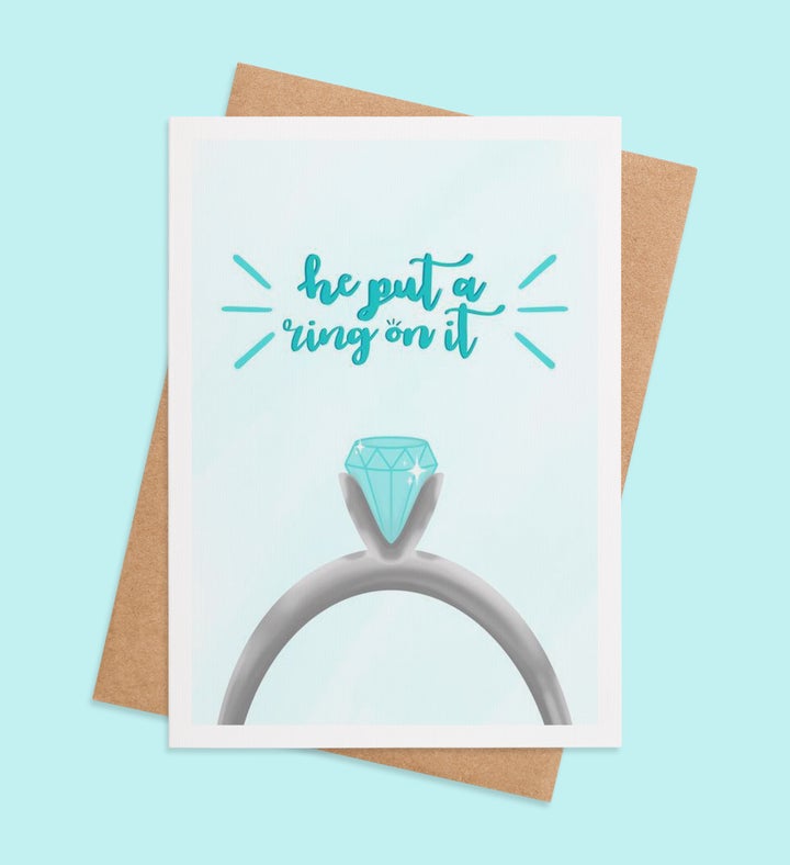 Ring Of Endless Love Engagement Greeting Card Image