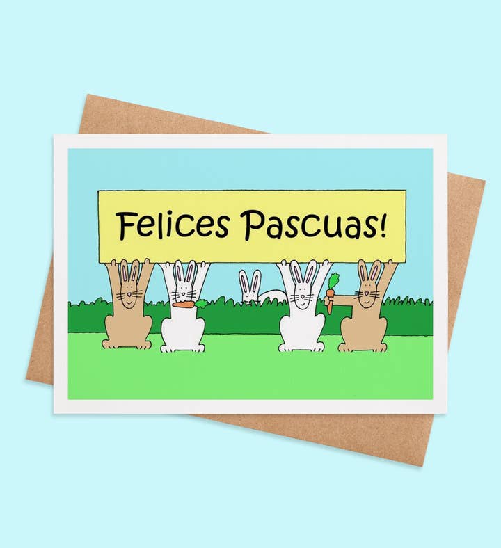 Bunny Happy Easter Parade Easter Greeting Card Image