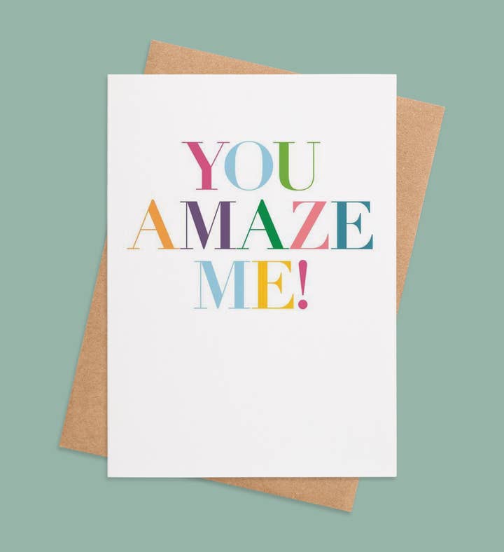 Amazement In Every Word Thank You Greeting Card Image