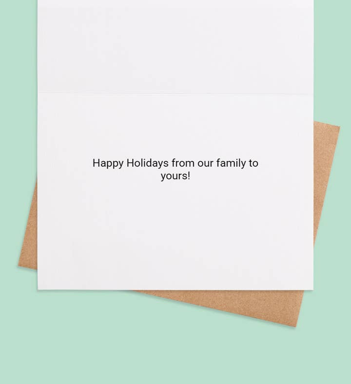 Holiday Harmony Christmas Photo Greeting Card Inside Image