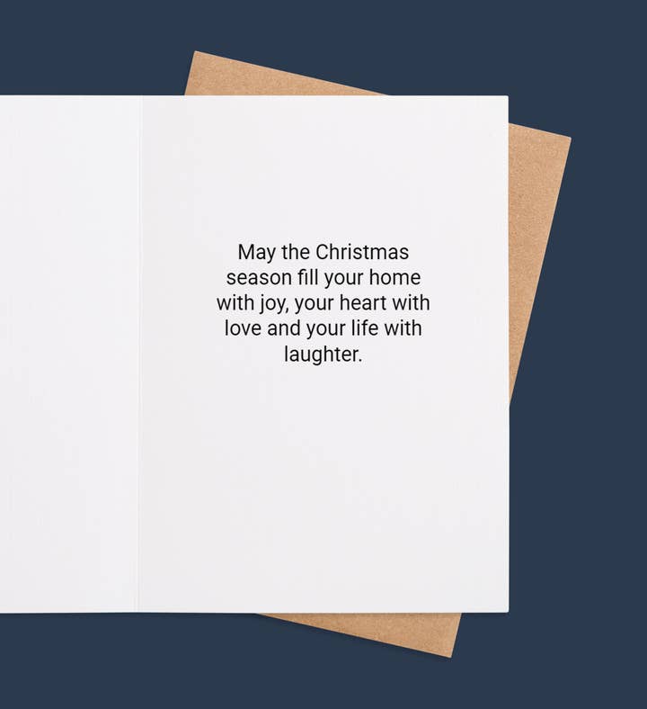 Evergreen Joys Christmas Greeting Card Inside Image