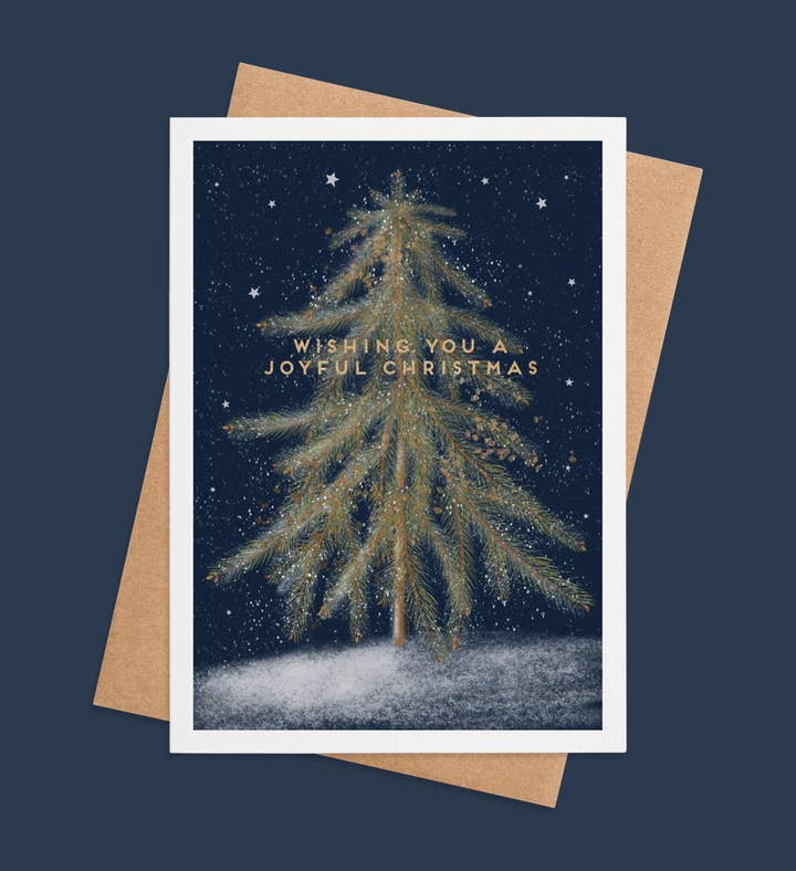 Evergreen Joys Christmas Greeting Card Image
