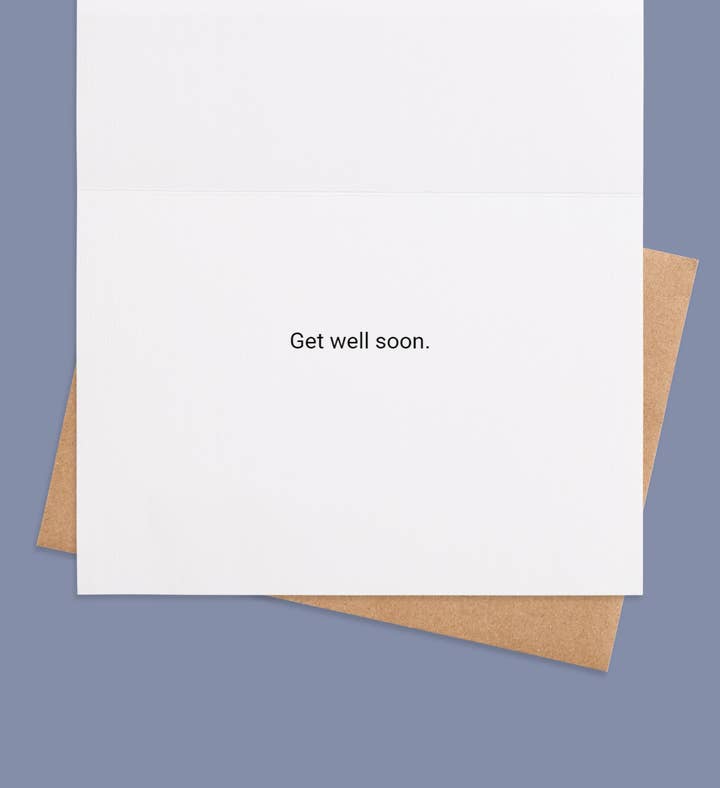 Blooming Get Well Wishes Get Well Greeting Card Inside Image