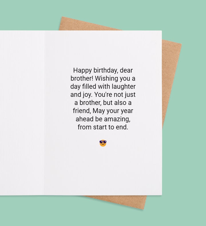 Brotherly Banter Greeting Card Inside view