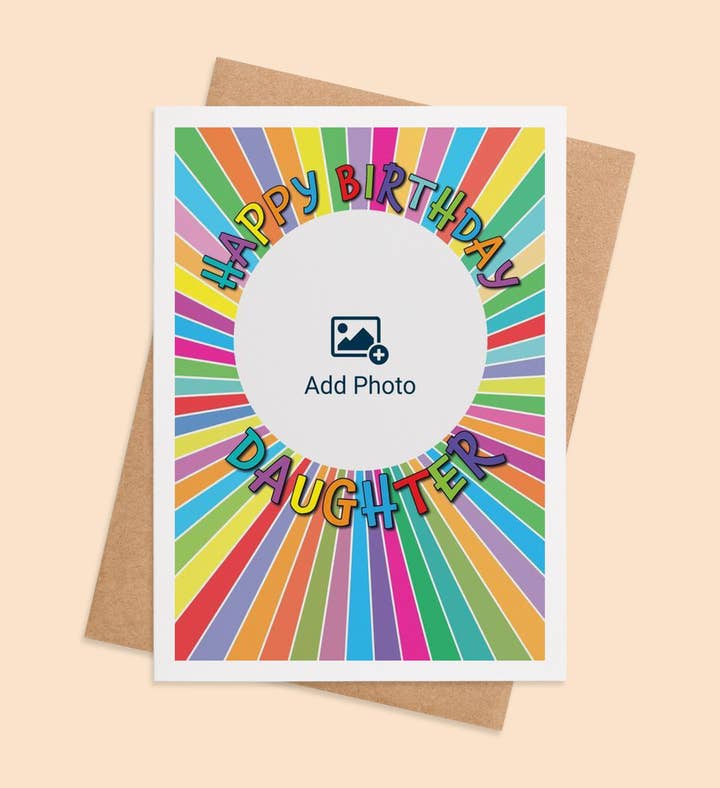 Radiant Birthday Remix Birthday Photo Greeting Card Image