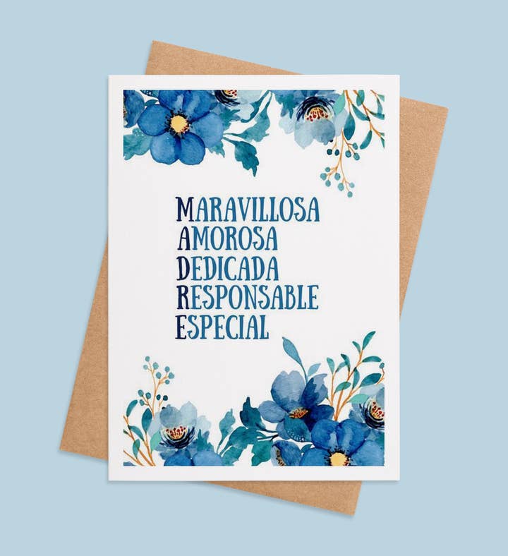Madre De Flores Mothers Day Greeting Card Image