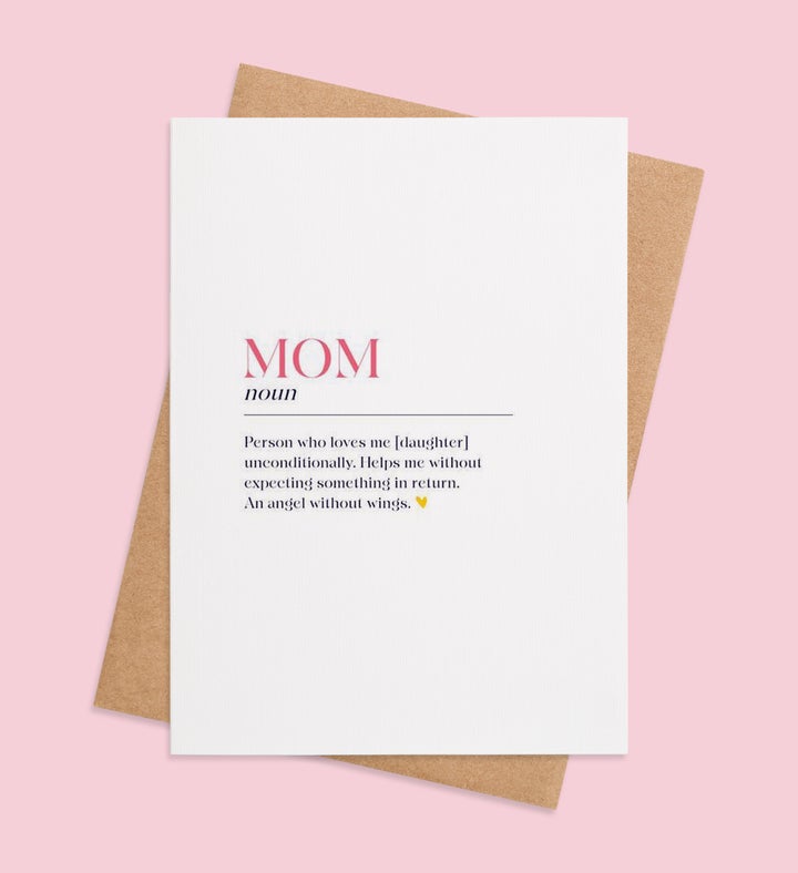 Mom Heartfelt Definition Mothers Day Greeting Card Image