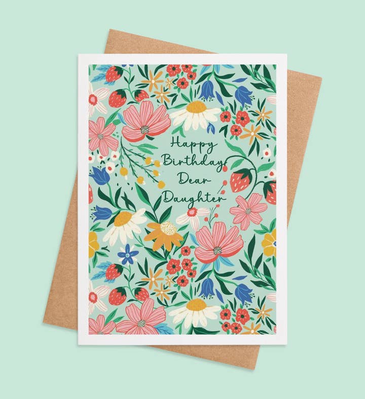 Floral Wishes For My Darling Birthday Greeting Card Image