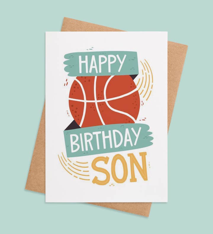Slam Dunk Birthday Bash Birthday Greeting Card Image