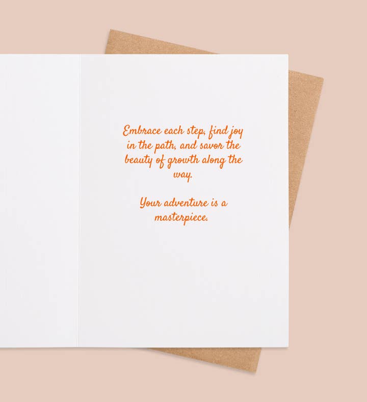 Wanderlust Wonders Graduation Greeting Card Inside Image