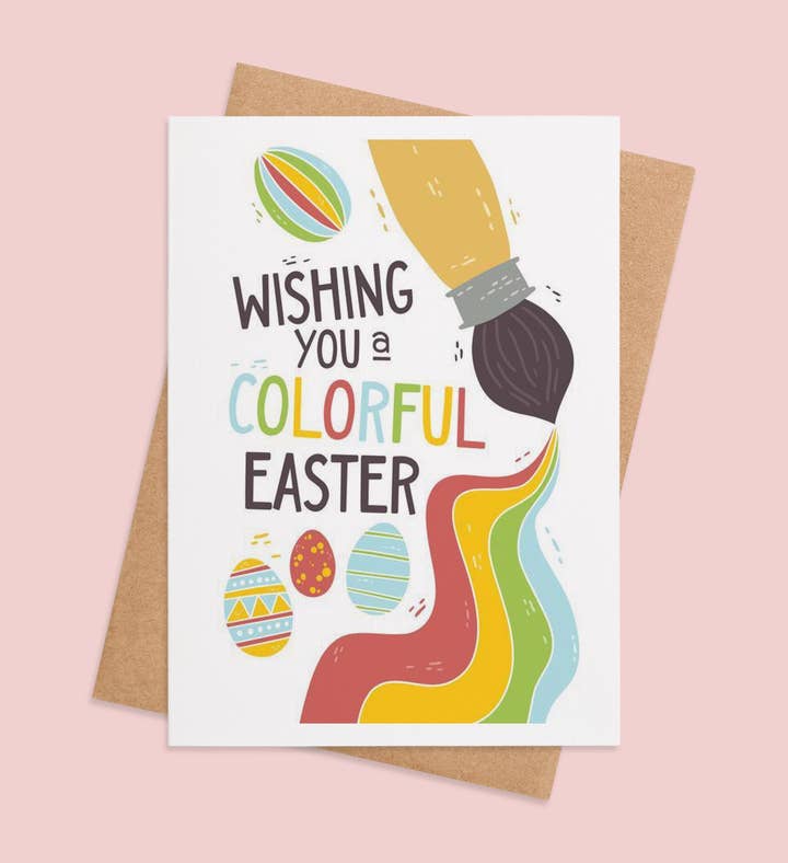 Easter Palette Of Cheer Easter Greeting Card Image