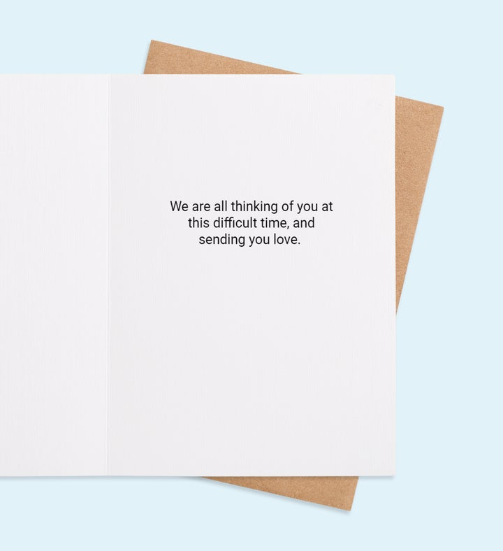 Ocean Of Affection Sympathy Greeting Card Inside view