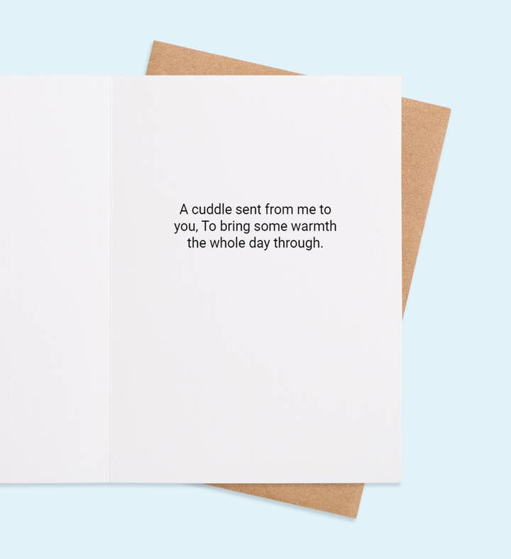 Cuddle Cloud Wishes Friendship Greeting Card Inside Image