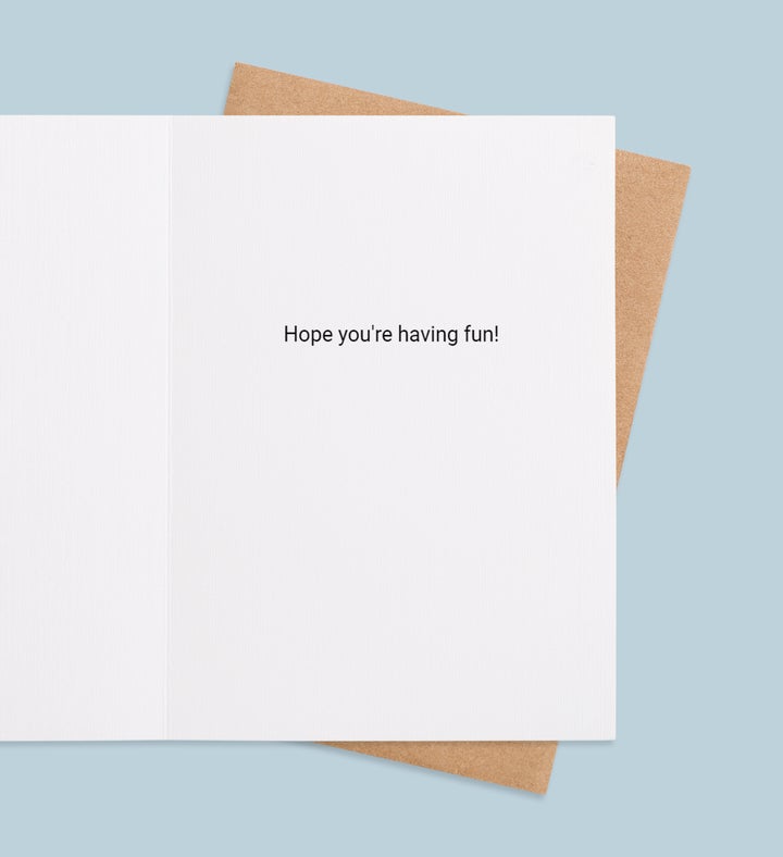 Sunny Camp Adventures Just Because Greeting Card Inside view