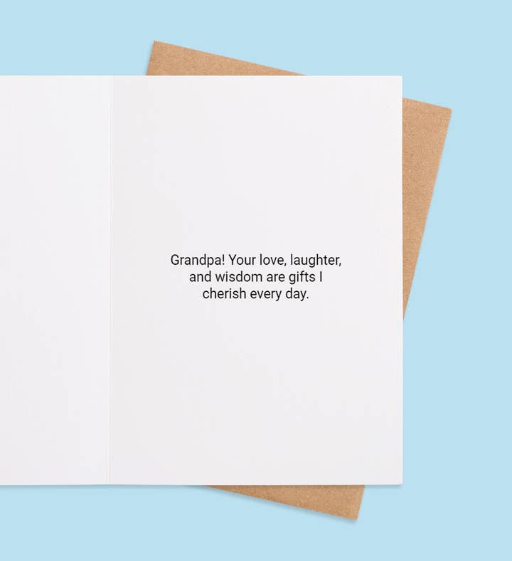 Grand Champion Grandpa Birthday Greeting Card Inside Image