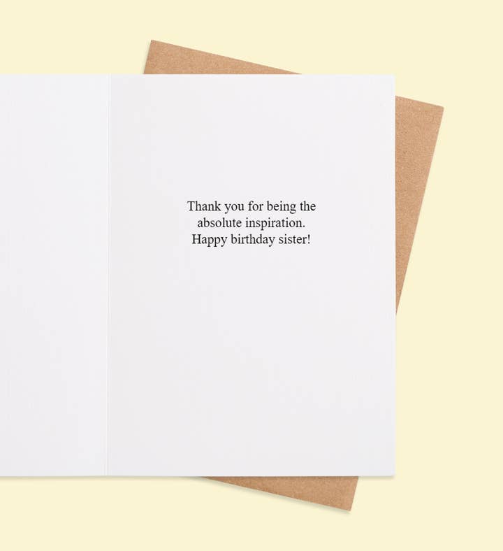 Sisterly Sunshine Birthday Greeting Card Inside Image