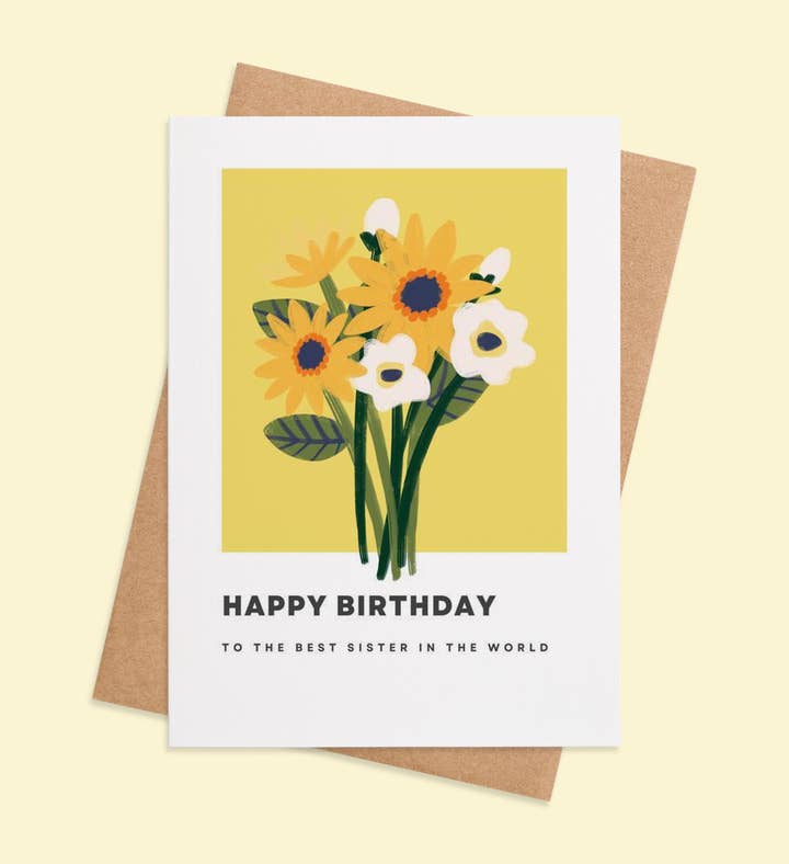 Sisterly Sunshine Birthday Greeting Card Image