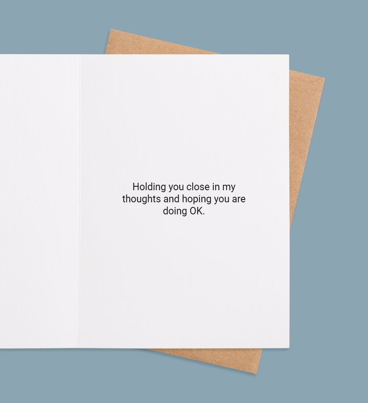 In Loving Remembrance Sympathy Greeting Card Inside view