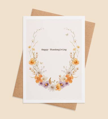 Gratitude Blooms Thanksgiving Greeting Card