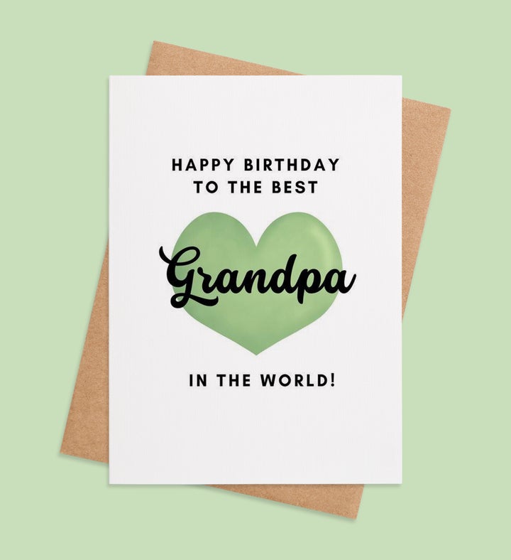 Grandpa Love Blooms Forever Birthday Greeting Card