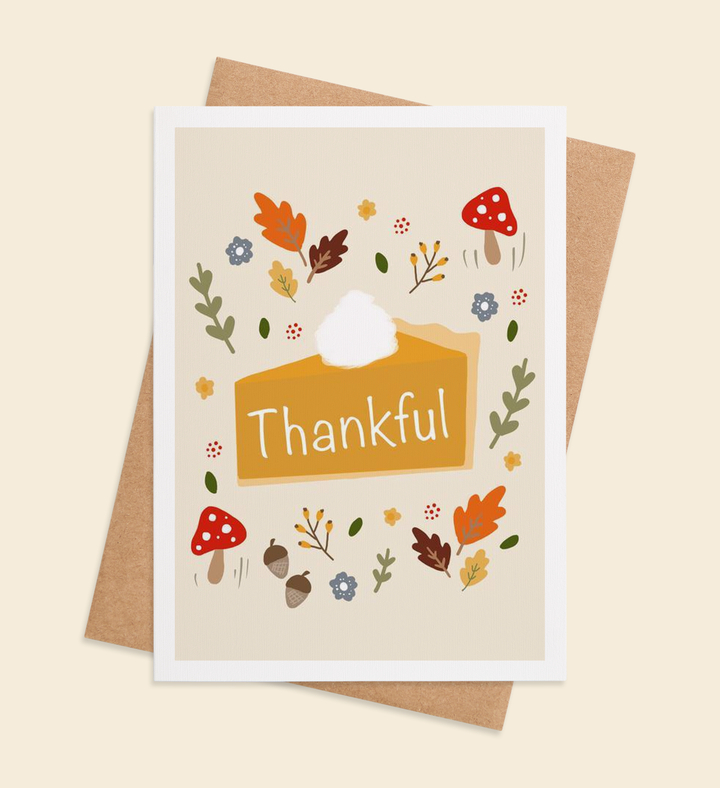 Pie-Filled Gratitude Greeting Card