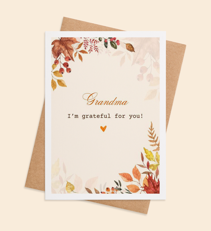 Grandma's Autumn Gratitude Greeting Card