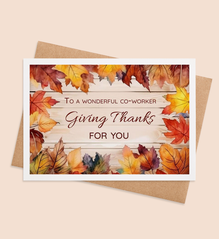 Seasonal Gratitude for a Wonderful Co-worker Greeting Card
