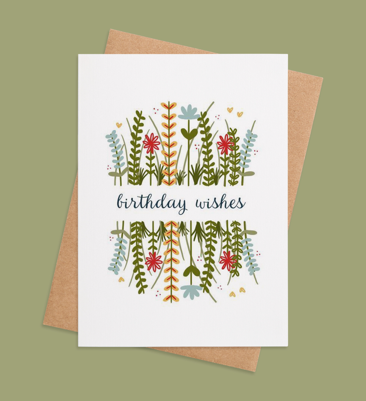 Verdant Birthday Bliss Greeting Card