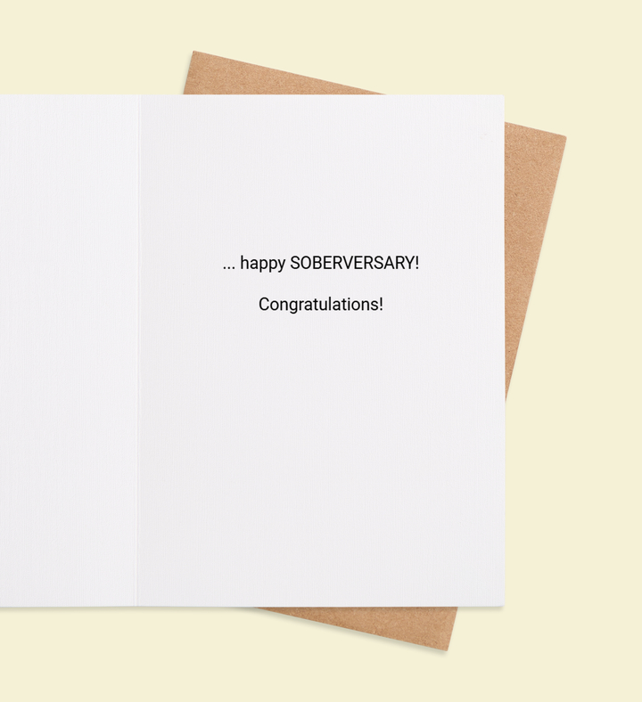 Golden Steps to Sobriety Greeting Card Inside Image