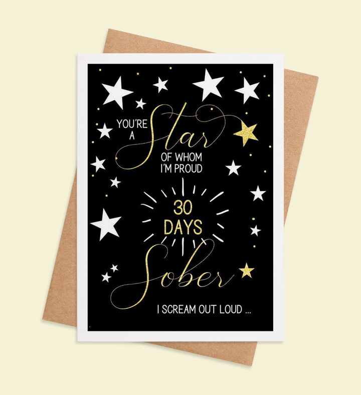 Golden Steps to Sobriety Greeting Card Image