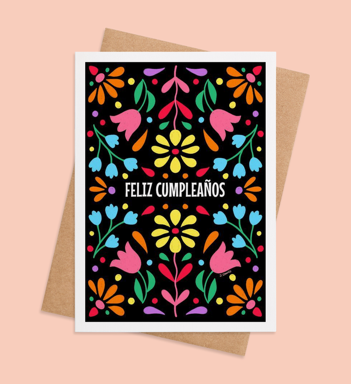 Fiesta Floral Birthday Bliss Greeting Card