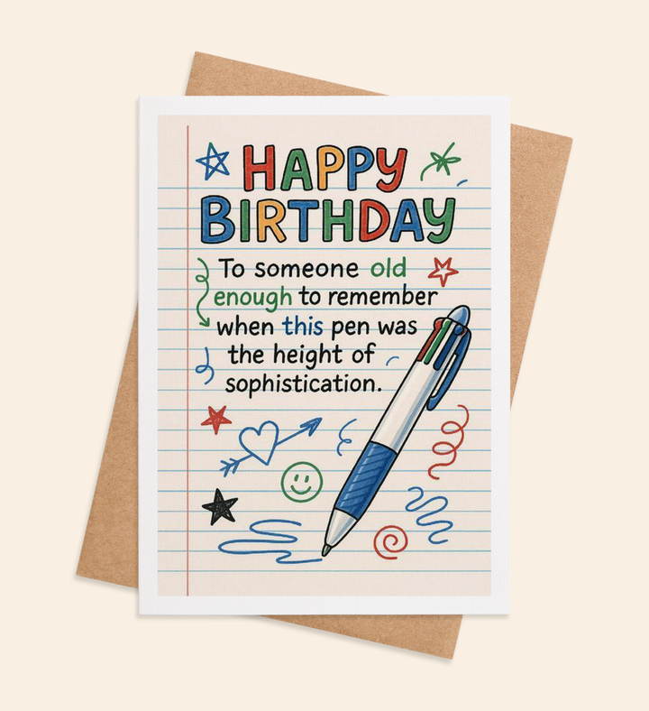 Retro Pen Pals Greeting Card