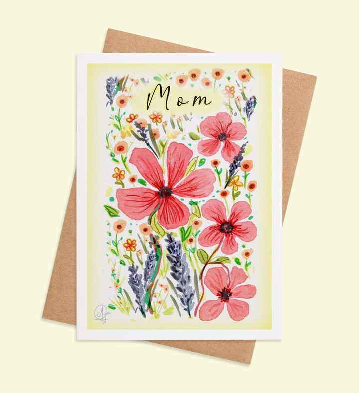 Floral Whispers for Mom Greeting Card