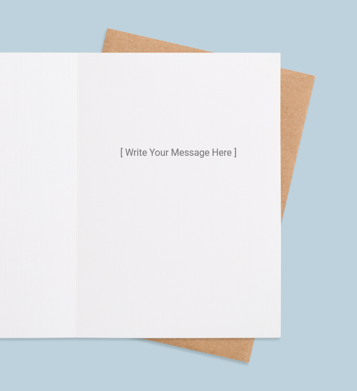 Azure Blooms of Solace Greeting Card Inside Image