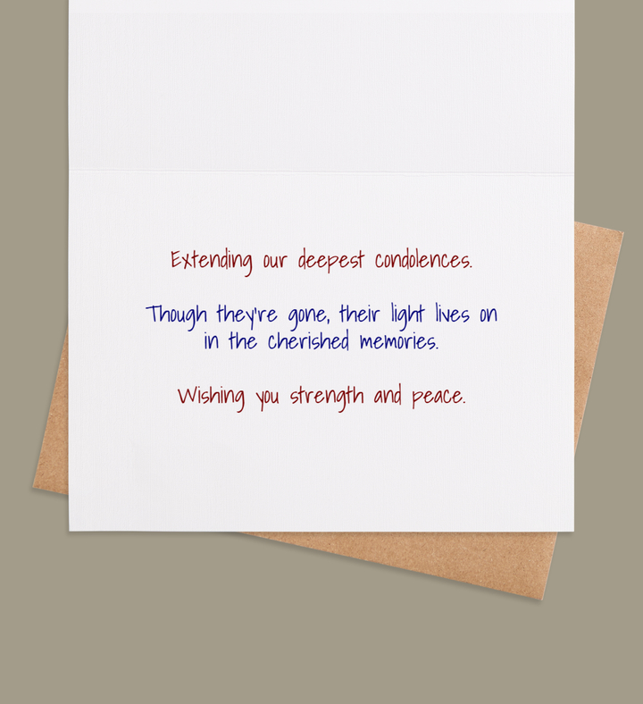 Eternal Flame of Memories Greeting Card Inside Image