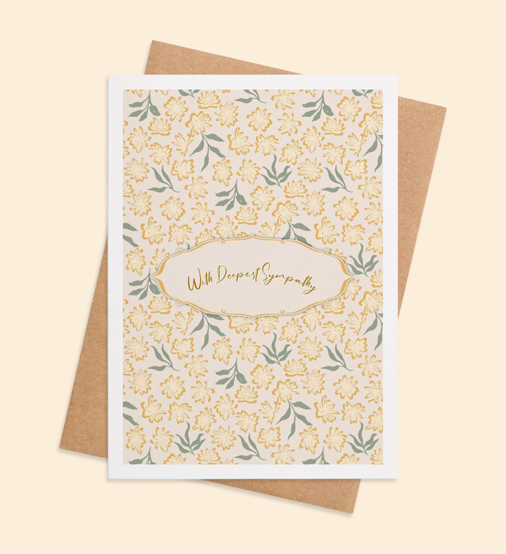 Golden Petals of Comfort Greeting Card Image