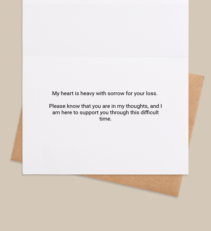 Stars of Sympathy Greeting Card Inside Image