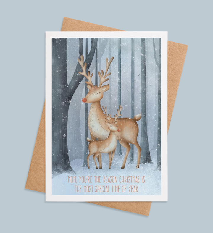 Reindeer Reverence Greeting Card