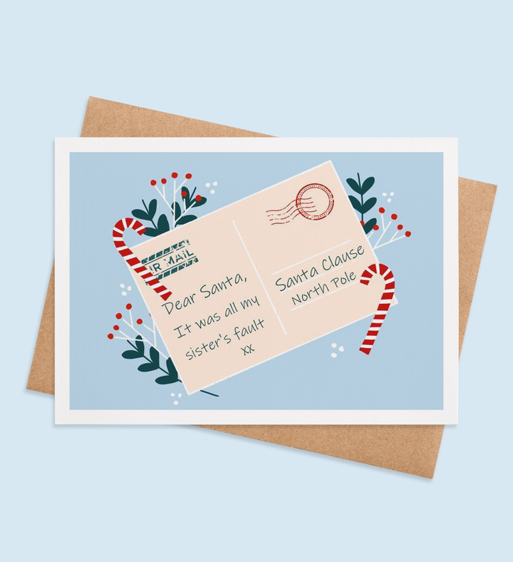 Dear Santa, It Wasn't Me! Greeting Card Image