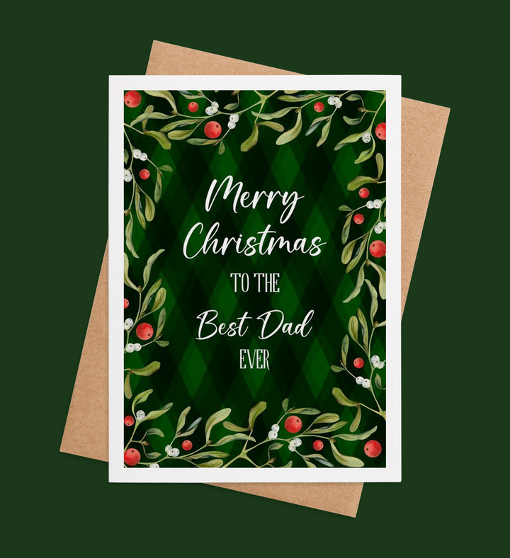 Mistletoe Moments for Dad Greeting Card Image