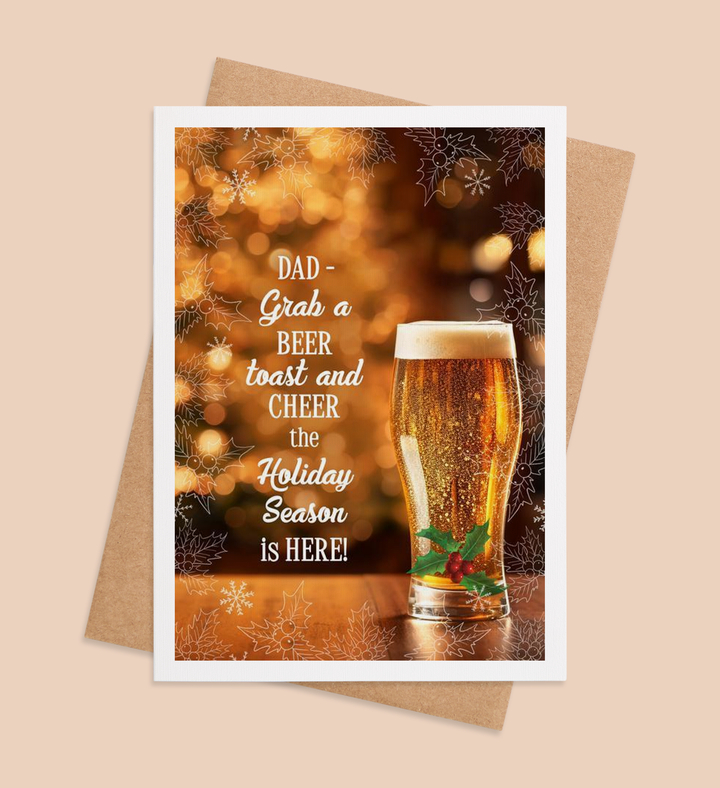 Hoppy Holidays Cheers Greeting Card