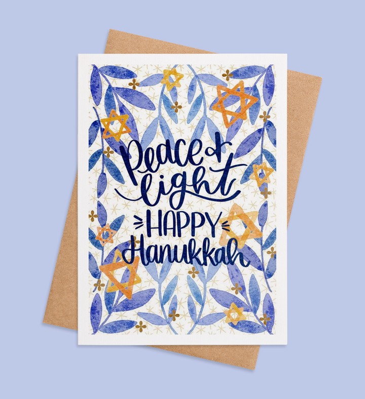 Shimmering Hanukkah Serenity Greeting Card