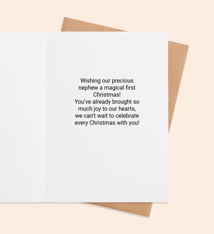 Santa's Little Nephew Greeting Card Inside Image