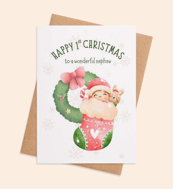 Santa's Little Nephew Greeting Card Image
